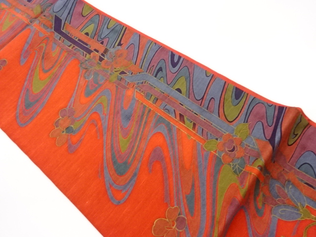 JAPANESE FUKURO OBI / TSUMUGI / KINSAI / WAVY STRIPE